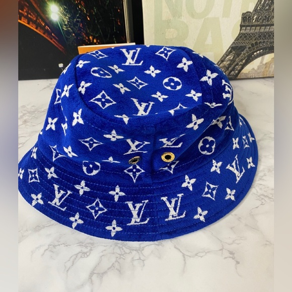 Louis Vuitton Accessories - Louis vuitton Bucket Hat Blue